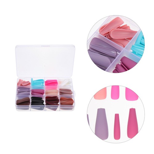 Full Cover False Nail Colored Portable Fake Nail Kits False Nails Decorate - Picture 7 of 12
