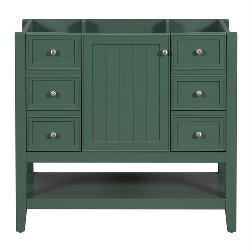 36" Bathroom Vanity with Sink Floor Standing Cabinet with 3 Drawers and Shelves - Picture 31 of 124