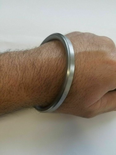 Brazalete SARBLOH Hierro Puro Sikh Kaur Plano Kada Singh Khalsa Tradicional 5K Kara F4 - Imagen 12 de 12