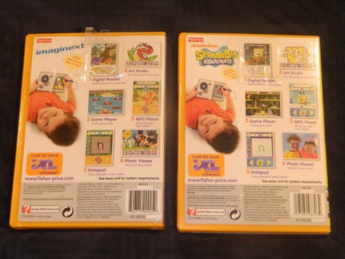 BRAND NEW SEALED LOT OF 2 FISHER PRICE IXL SPONGEBOB IMAGINEXT GAME SOFTWARE - Picture 2 of 2
