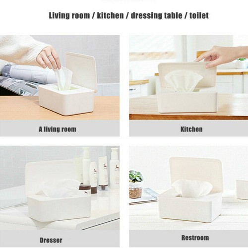 Tissue Storage Box Paper Plastic Case Holder Organizer Dispenser Napkin Home Car - Picture 7 of 24