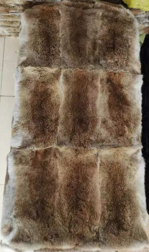 Luxury Genuine Real Rabbit Fur Skin Throw Warm Soft Bedspread Blanket Sofa Bed - Picture 24 of 57
