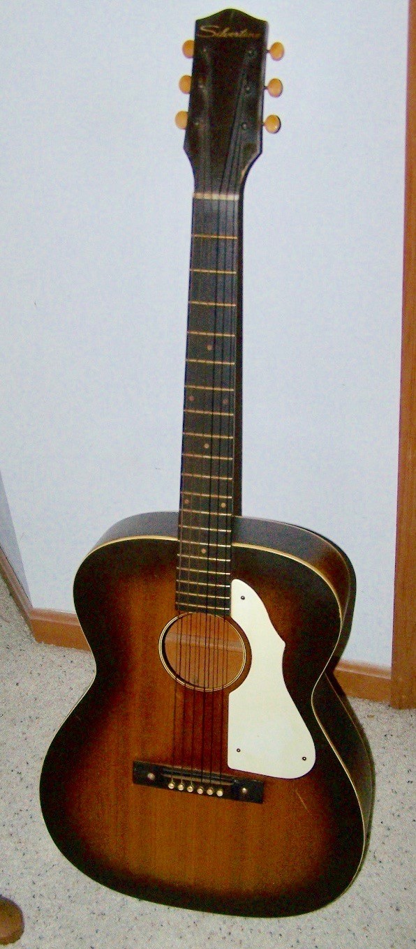 1960's Silvertone Acoustic Guitar s l1600 - 1960's Silvertone Acoustic Guitar