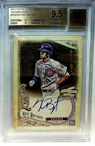 Kris Bryant Auto BGS 9.5 (2 10's)  2017 Topps Gypsy Queen  - Picture 1 of 2
