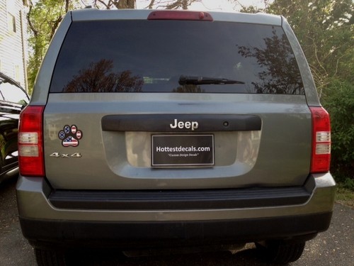 AMERICAN DOG PAW CAR DECAL STICKER Lab Husky Pitbull Bulldog Shepard Pointer USA - Picture 4 of 26