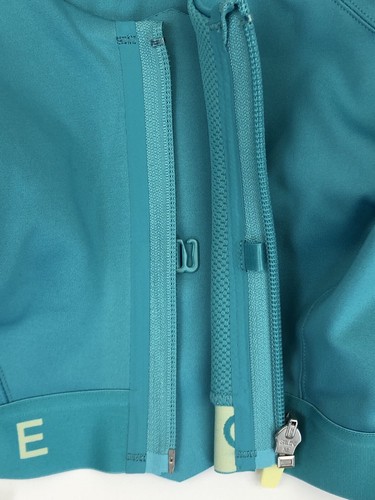 M&S Extra High Impact Non Wired Zip Sports Bra Various Sizes Turquoise Blue BNWT - Picture 4 of 7