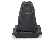 SCHALTMANSCHETTE FUR PEUGEOT 205 1983-1998 SCHALTSACK NATURLEDER STICKEREI GRAU