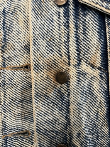 Vintage Kids Tioga Sport Denim Jean Jacket childs lace collar trim acid wash 80s - Picture 7 of 7