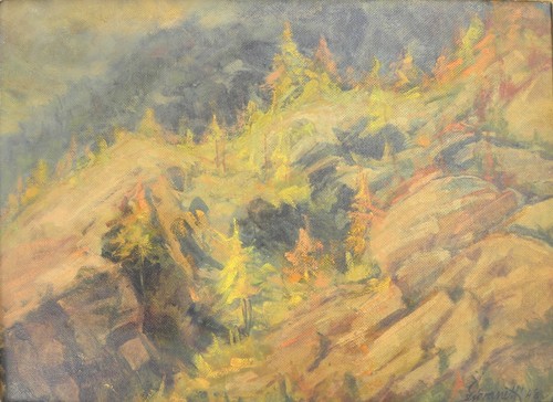 GIOVANETTI (Correggio 1898-Milano 1978) Pizzo Scalino VALMALENCO tra nubi 1948 - Picture 2 of 3