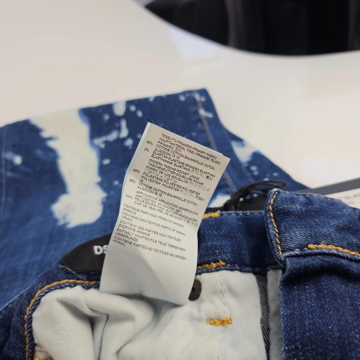 DSQUARED2 PAGE JEAN 38 レディース DSQUARED2 Women's Blue/White Dyed Tomboy Jeans New IT 38 | eBay