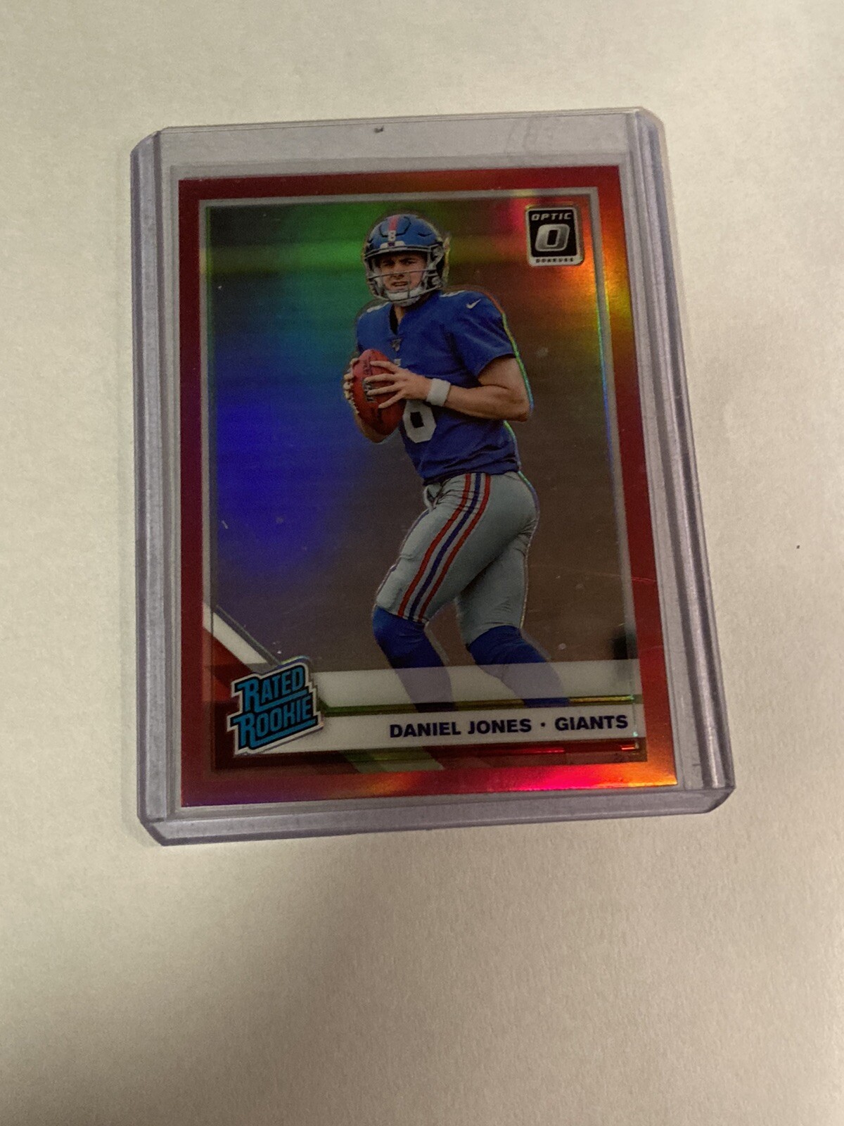 2019 Panini Donruss Optic Rated Rookies Pink Prizm Daniel Jones #154 Rookie