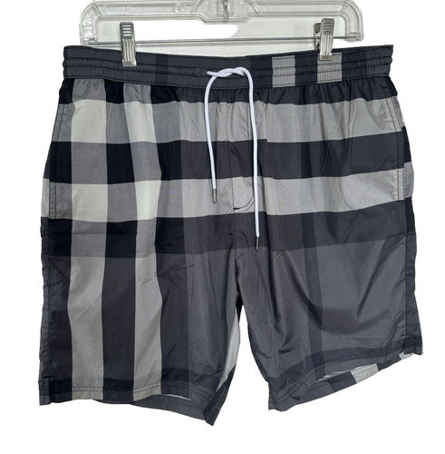 Burberry Herren Badeanzug, Badeshorts, grau kariert, Größe US L, NEUWERTIG - nie getragen