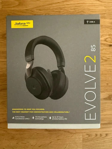 JABRA Evolve2 85 Stereo MS Bluetooth ANC LS black,37h Akkulaufzeit,BRANDNEU