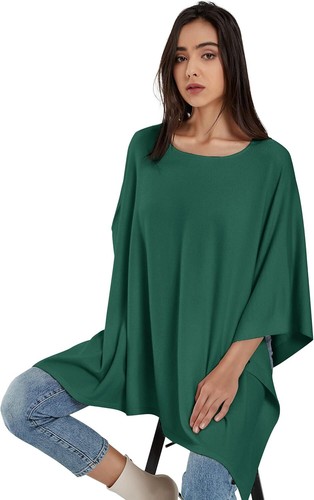 Mujeres Pullover Poncho Suéter Capa Cashmere Feel Chal Envolturas para Otoño Invierno - Imagen 144 de 163