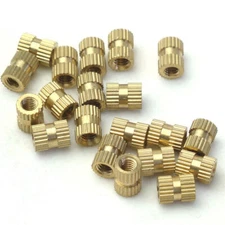 50Pcs M4 Brass Thread Inserts Nut Copper Injection Plastic Knurl Nut Variou Size