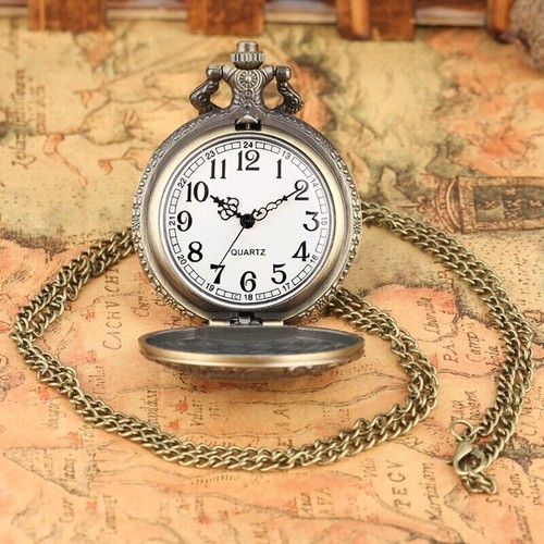 Reloj de bolsillo de cuarzo retro indio antiguo para hombre con flecha pedante medio cazador regalo - Imagen 8 de 10