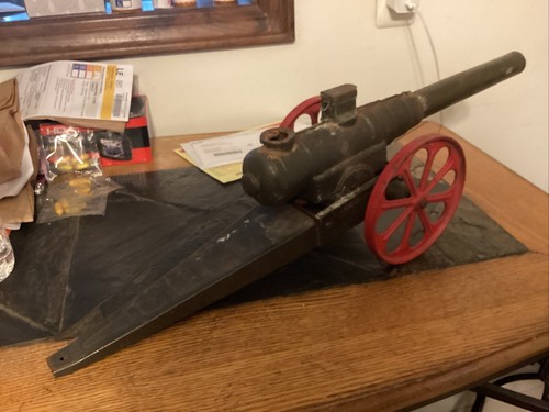 Vintage Big Bang Cannon No 15 FC Cast Iron Wheels 25 Inches Long 7lbs - Picture 3 of 8