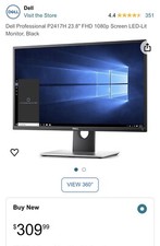 Dell P2417H 24 inch Widescreen LCD Monitor ($310+ New)