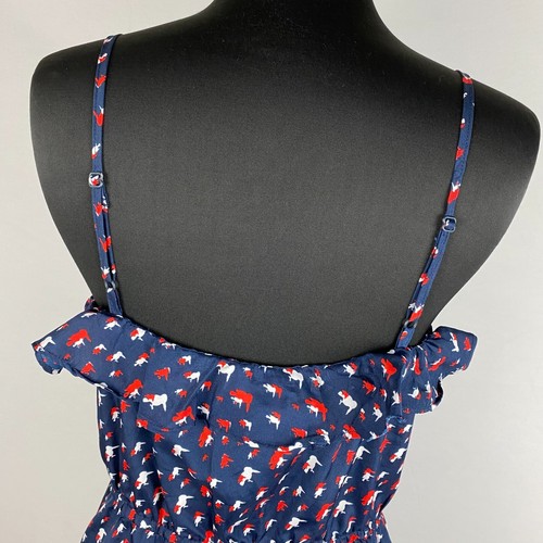 Camiseta sin mangas túnica MNG By Mango EE. UU. S estampado con volantes imitación botones JU - Imagen 9 de 16