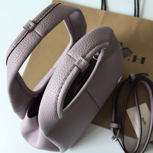 COACH CM545 Lana Shoulder Bag Purple Pebble Leather Limited Edition From Japan - Picture 8 of 11