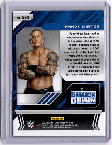 Randy Orton 2023 Panini Chronicles XR WWE Blue #110 WWE #02/99 - Picture 2 of 2