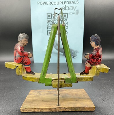 Pickwick Kids On Swing Tin Litho Vintage 1920's Penny Toy