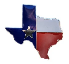 2.3" TEXAS STATE FLAG SHAPE Edition Emblem METAL Sticker for F150 Silverado