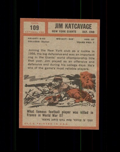 1962 Topps Football Cards - U Pick - Complete your Set - Conditions Listed - Picture 196 of 326