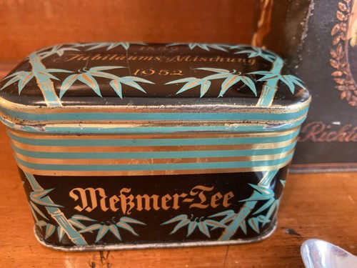 Blechdose 2x Richter Kaffee Kaffeedose Teedose Blech Meßmer Tee 1952 Jubiläum - Bild 3 von 7