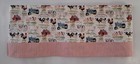Farmhouse Valance Curtain with Red Ticking Stripe Trimming ( 41" W x 15.5" L)