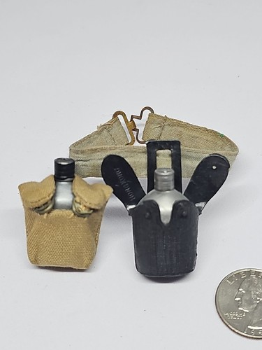 VTG Mid 60s Captain Action, GI JOE Toy Accs 2x Canteen & Belt, Holders Hong KONG - Picture 20 of 23