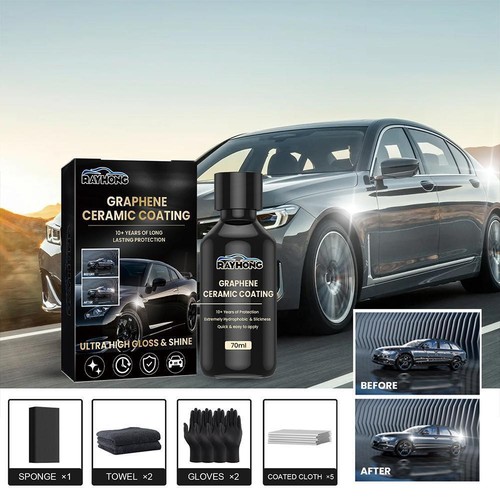 2× Graphene Ceramic Coating for Automobiles Cars Long-Lasting Protection 70ml US - Picture 12 of 15