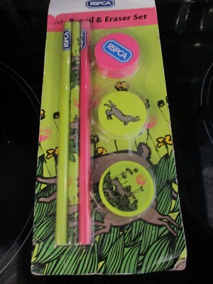 RSPCA STIFTE & RADIERER PACK HASE BRANDNEU