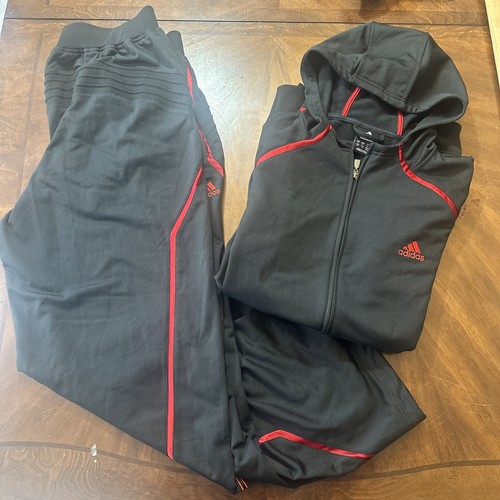 Rare Y2K Adidas Tracy McGrady (T-Mac) Track Suit Sz L Black And Red