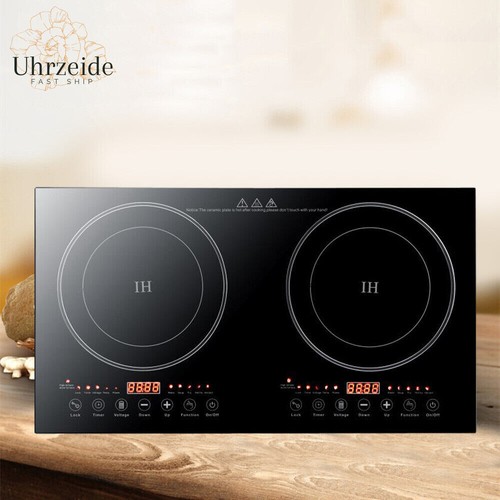 2400W 110V eléctrica 2 quemadores incorporada cocina de inducción doble encimera - Imagen 7 de 13