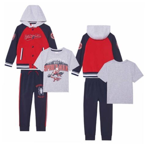 MARVEL  SPIDERMAN 3 Piece Set Jacket Tee Jogger  Boys' Size 5  NWT - Picture 3 of 7