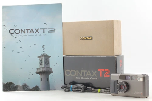 Video [Top MINT  Box] Contax T2 Titan Black 35mm Point & Shoot Film Camera JAPAN