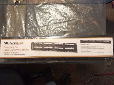 SIGNAMAX 5e High-Density Modular Patch Panels Rack mount 110-IDC to RJ45 24 Port