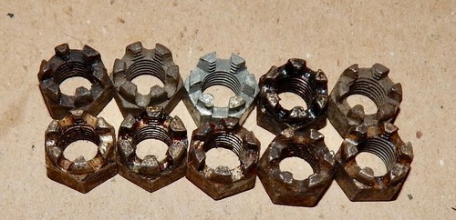 Castle Nuts 3/8" x 24 TPI NF Cotter Pin Type You Choose Amount USA 182I - Picture 1 of 10