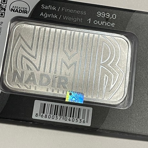 NADiR Mint Sealed Assay Security Code 1 Troy Oz .999 Fine Silver Bar Ingot Medal - Picture 8 of 8