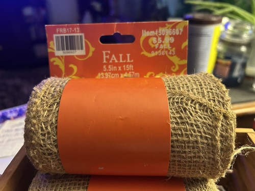 Burlap Ribbon 6"x15' Wreath Crafts Bows Gifts Trees Fall