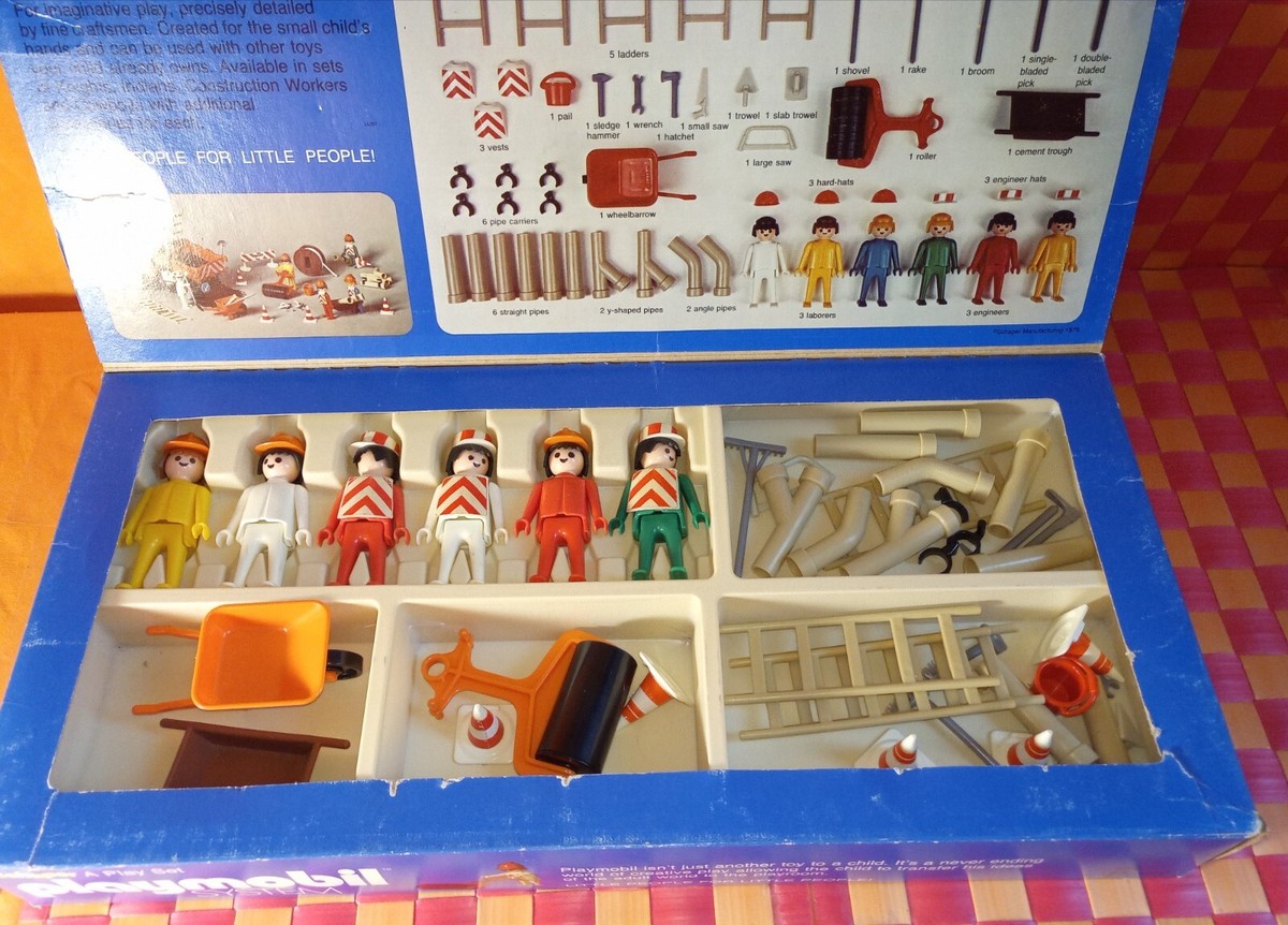 Playmobil system, construction worker deluxe set, vintage by