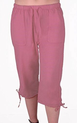 Womens 3/4 Length Casual Drawstrings Capri Crop Pants Trousers Shorts Bermuda - Picture 12 of 12