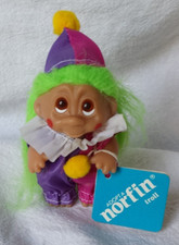 1985 NORFIN DAM Troll Doll 3" Clown No 51510 "BITSEY" w/tag
