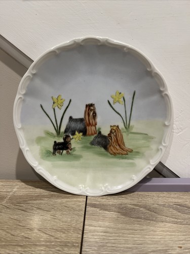 Yorkshire Terrier Yorkie Dog Barnhart Studio Bareuther Waldsassen Plate 410/1000 - Picture 1 of 2