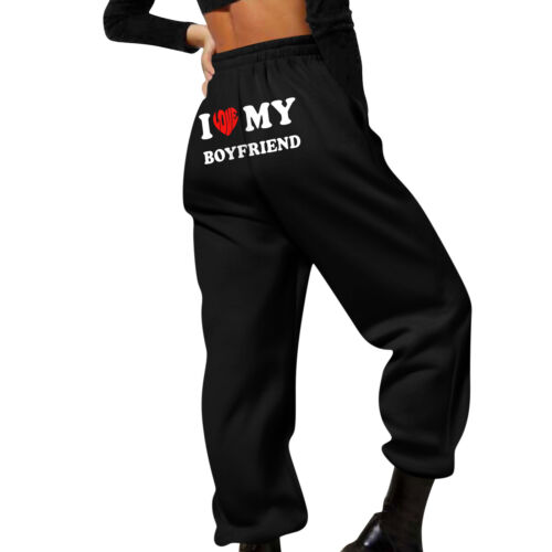Women's Winter Sweatpants Solid Color Casual Pants Women's Fleece Sweatpants - Picture 5 of 24