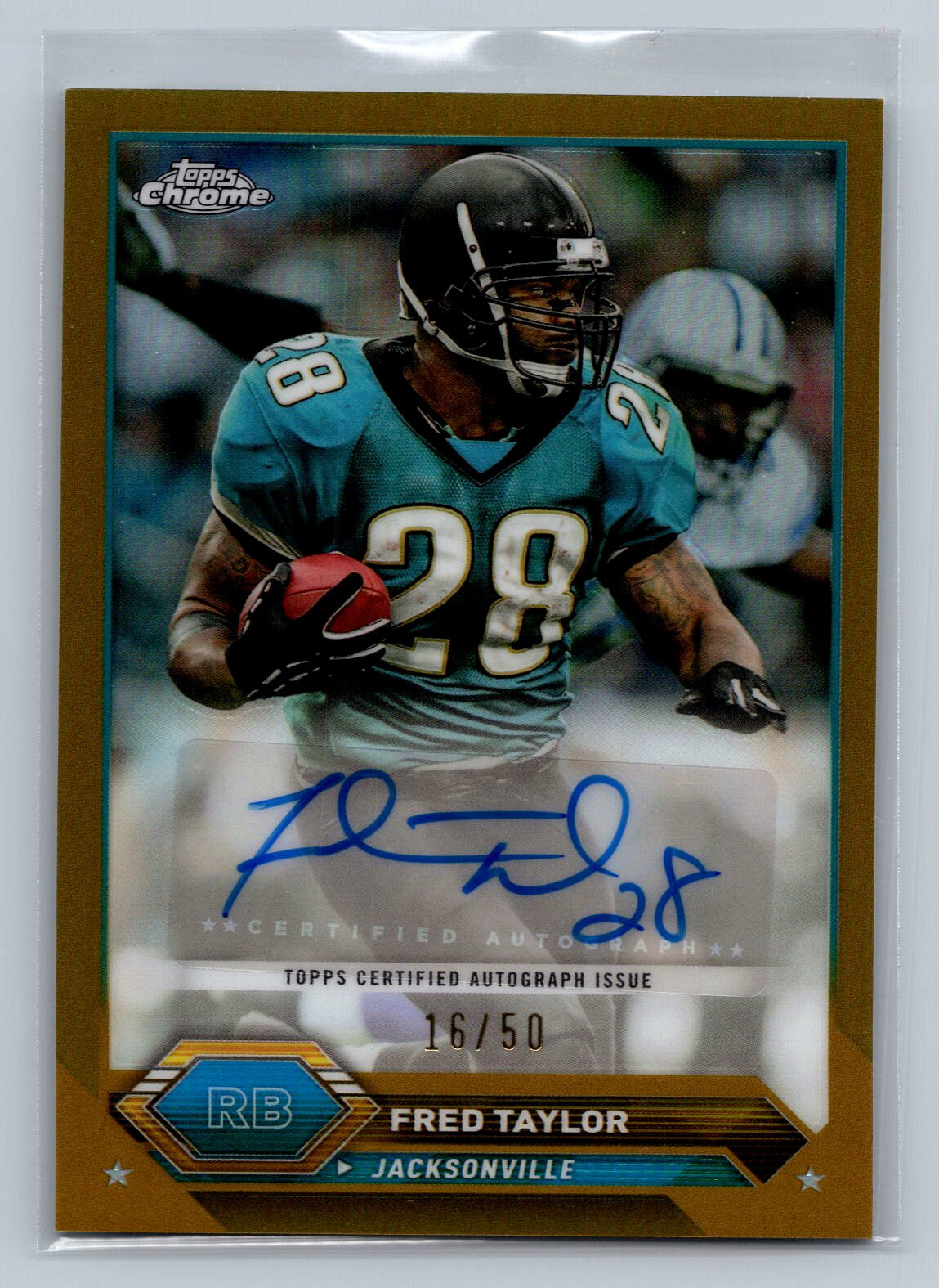 2023 Topps Chrome Composite Gold Refractor Fred Taylor Auto /50 #TCA-FT