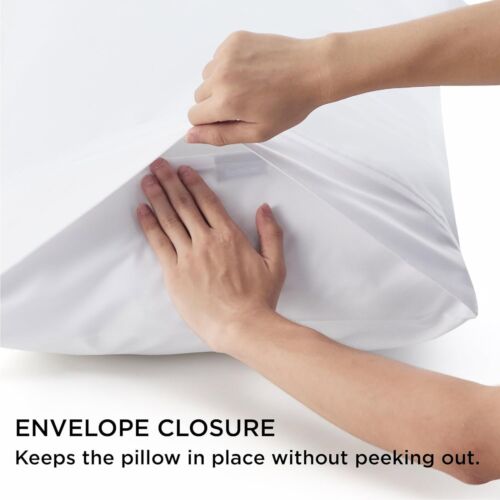 Pillow Cases Set of 4 Hotel Quality Soft Breathable Pillow Cover Standard Pillow - Picture 4 of 25