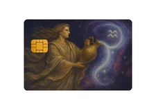 Aquarius Credit Card Skin – Waterproof Zodiac Vinyl Decal Wrap – Unique Aquarius