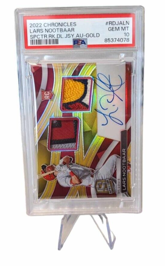 その他 LARS NOOTBAAR MATERIAL SIG PSA7 2022 PANINI SPECTRA RC DUAL JERSEY AUTO LARS NOOTBAAR PSA